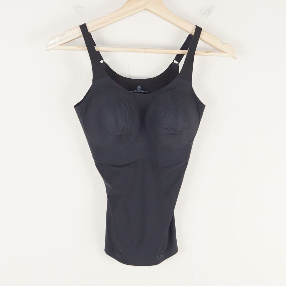 Evelyn Bobbie Structured Scoop Bra Black Tank Womens Sz S